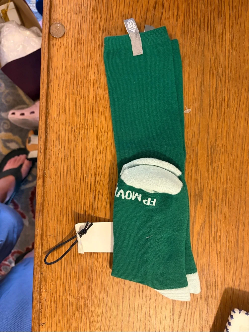 FP Movement Free People Kelly Green Tall Socks NWT OS